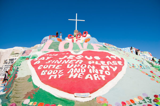 Salvation Mountain made by artist